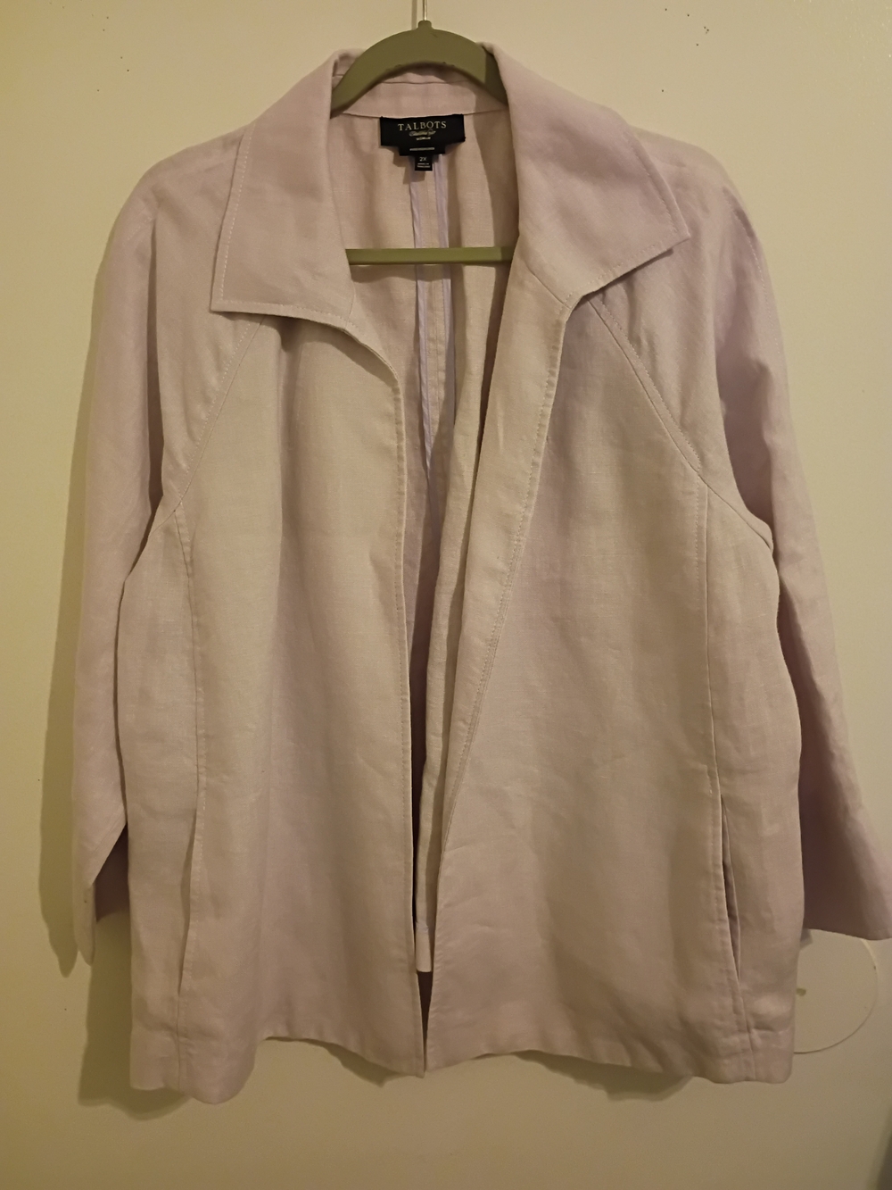 Talbots Lavender  Women's Irish Linen Jacket Sz 2X